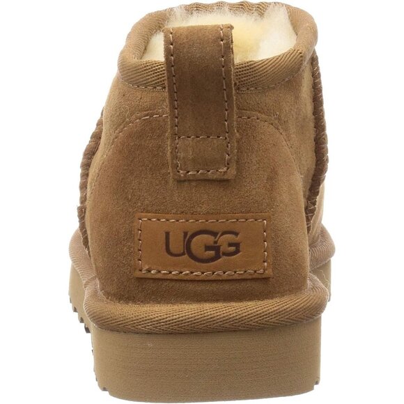 UGG Women's Chestnut Rounded Toe Sheepskin Lining Classic Ultra Mini Boot - Picture 3 of 8